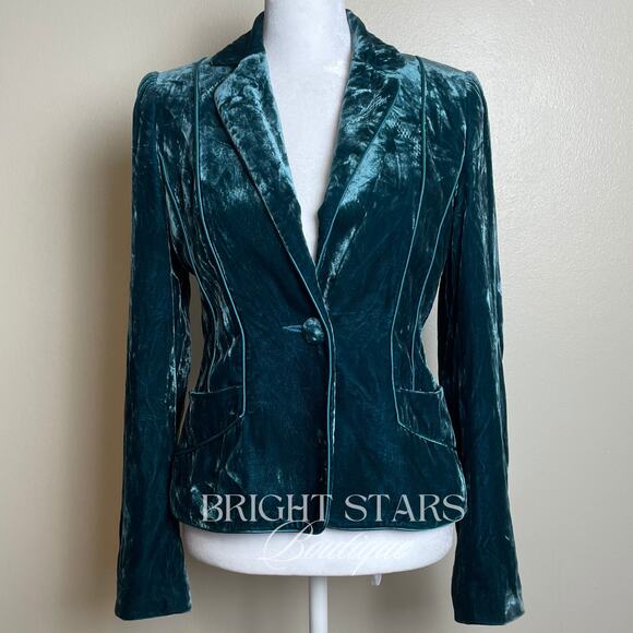 Extremely Rare Teal Velvet Blazer ASO Lorelai Gilmore Girls As Seen On Classic - Picture 5 of 12